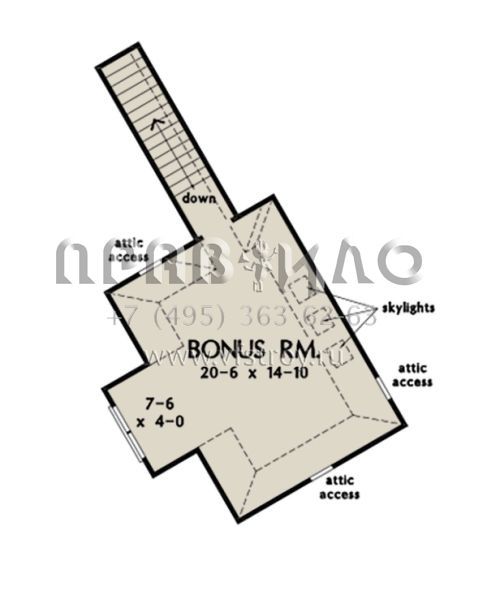 Проект одноэтажного дома с гаражом на две машины в стиле Ранчо S5-288 (2865-00037)