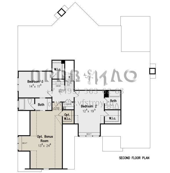 Проект двухэтажного дома с гаражом на две машины в английском стиле S5-290 (8594-00177)