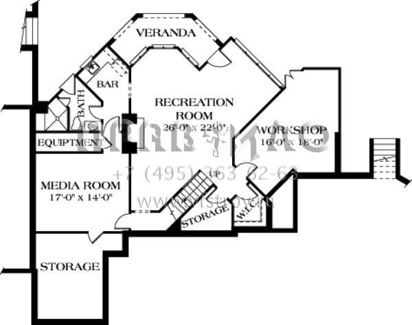 Проект двухэтажного дома с гаражом на три и более машин в современном стиле S5-634 (3323-00523)
