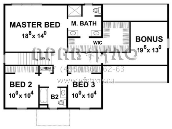 Проект двухэтажного дома с гаражом на две машины в стиле Особняк S5-190 (402-01453)