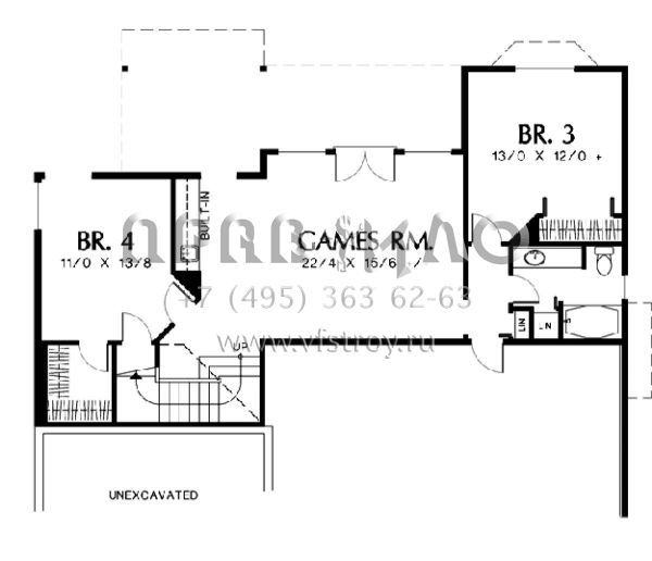 Проект одноэтажного дома с гаражом на две машины в стиле Ранчо S5-247 (2559-00108)
