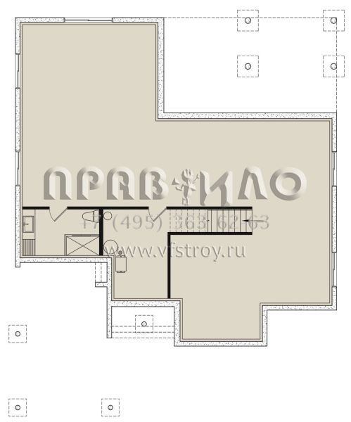Проект одноэтажного дома без гаража в современном стиле S5-144 (034-01332)