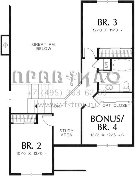 Проект двухэтажного дома с гаражом на три и более машин в английском стиле S5-212 (2559-00372)