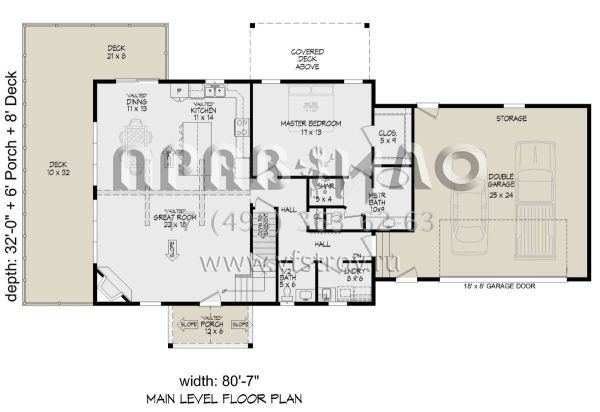 Проект двухэтажного дома с гаражом на две машины в стиле Шале S5-172 (940-00695)