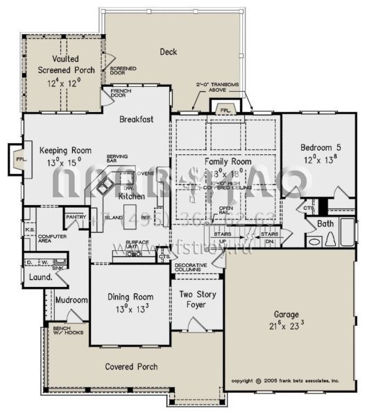 Проект двухэтажного дома с гаражом на две машины в стиле Ранчо S5-332 (8594-00290)