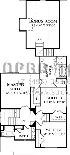 Проект двухэтажного дома с гаражом на две машины в стиле Ранчо S5-229 (3323-00123)