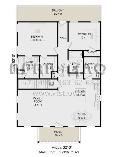 Проект одноэтажного дома без гаража в стиле Ранчо S5-119 (940-00559)