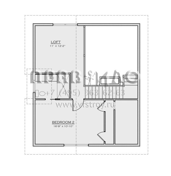Проект двухэтажного дома с гаражом на две машины в стиле Шале S5-115 (8504-00085)
