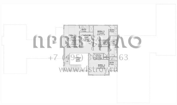 Проект двухэтажного дома с гаражом на три и более машин в современном стиле S5-447 (6422-00066)