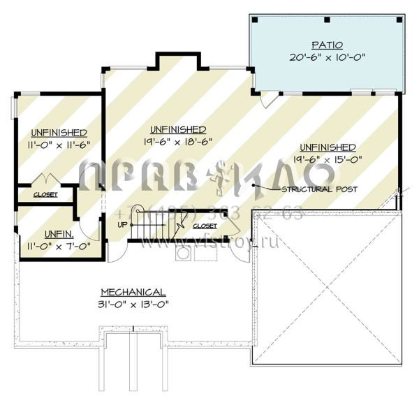 Проект двухэтажного дома с гаражом на две машины в современном стиле S5-265 (4195-00070)