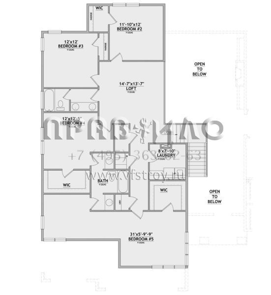 Проект дома с гаражом на три машины для строительства на склоне S5-353 (8768-00011)
