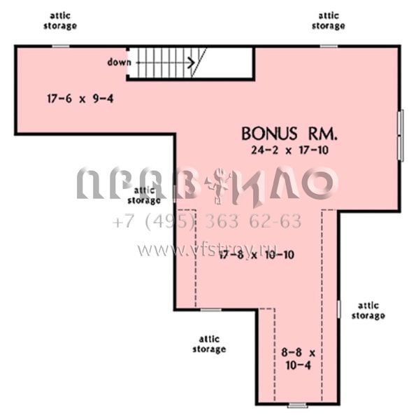 Проект одноэтажного дома с гаражом на две машины в стиле Ранчо S5-180 (2865-00314)
