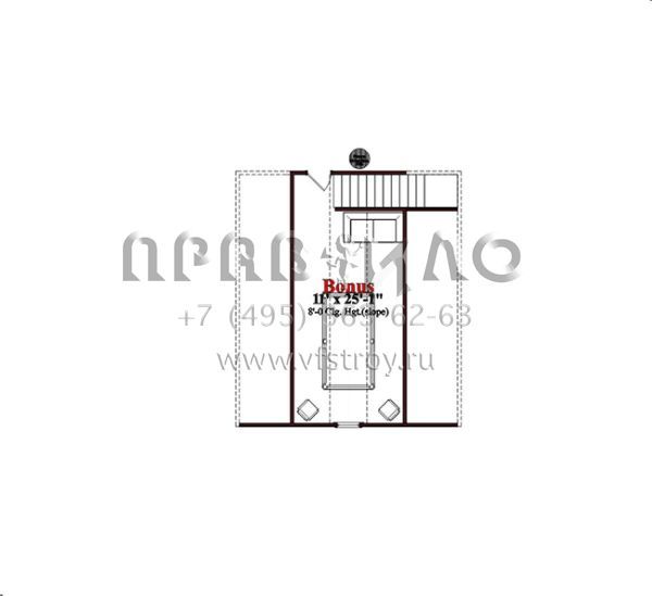 Проект одноэтажного дома с гаражом на две машины в стиле Ранчо S5-176 (1070-00020)