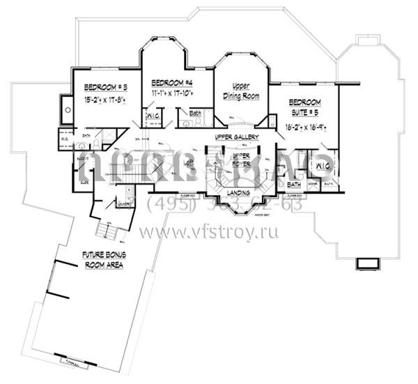 Проект двухэтажного дома с гаражом на три и более машин в английском стиле S5-549 (6082-00115)