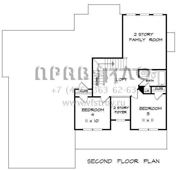 Проект двухэтажного дома с гаражом на две машины в стиле Ранчо S5-181 (6082-00124)