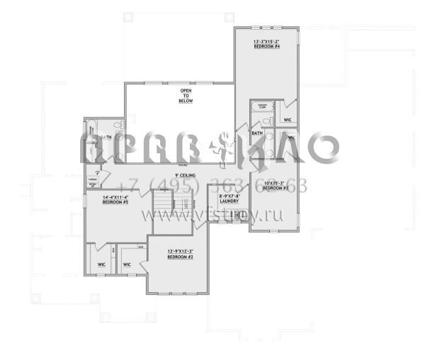 Проект двухэтажного дома с гаражом на три и более машин в американском стиле S5-363 (8768-00127)