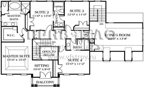 Проект двухэтажного дома с гаражом на две машины в стиле Ранчо S5-306 (3323-00301)