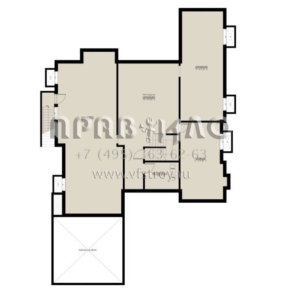 Проект двухэтажного дома с гаражом на две машины в современном стиле S5-427 (8937-00036)