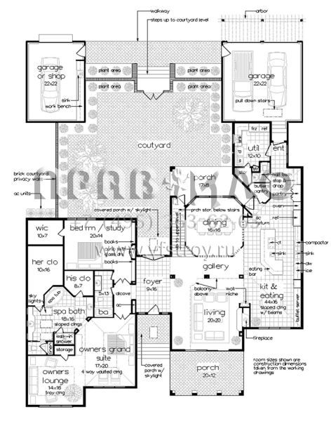 Проект одноэтажного дома с гаражом на три и более машин в прибрежном стиле S5-406 (048-00290)