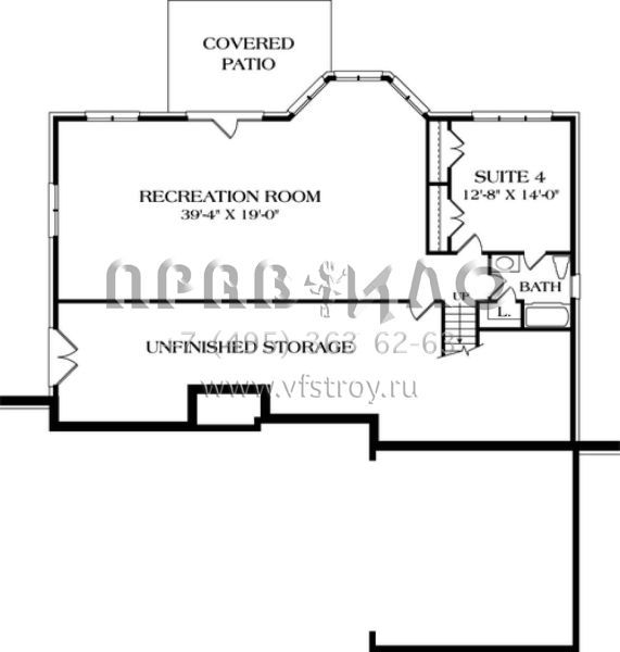 Проект одноэтажного дома с гаражом на две машины в стиле Ранчо S5-292 (3323-00062)