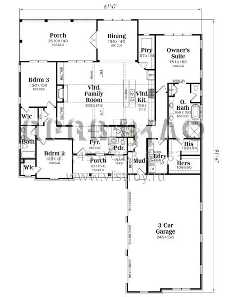 Проект одноэтажного дома с гаражом на три и более машин в современном стиле S5-242 (009-00377)