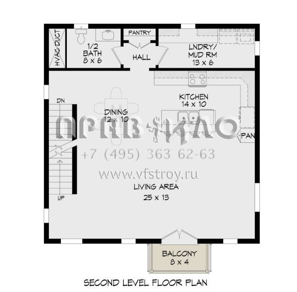 Проект трехэтажного дома с гаражом на две машины в современном стиле S5-222 (940-00797)