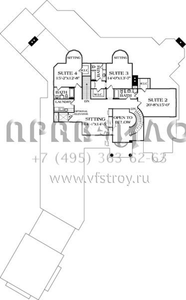 Проект двухэтажного дома с гаражом на три и более машин в прибрежном стиле S5-916 (3323-00563)