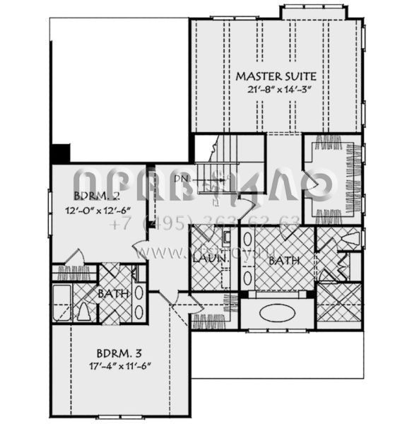 Проект двухэтажного дома с гаражом на две машины в английском стиле S5-263 (8594-00213)