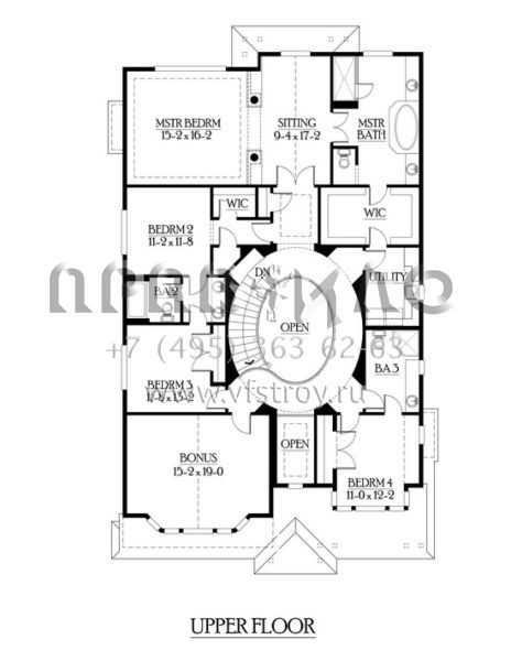Проект двухэтажного дома с гаражом на три и более машин в американском стиле S5-373 (341-00164)