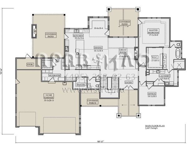 Проект двухэтажного дома с гаражом на три и более машин в современном стиле S5-352 (5631-00195)
