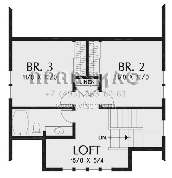 Проект двухэтажного дома с гаражом на три и более машин в современном стиле S5-213 (2559-00834)
