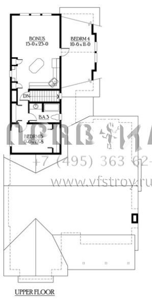Проект двухэтажного дома с гаражом на две машины в стиле Ранчо S5-239 (341-00004)