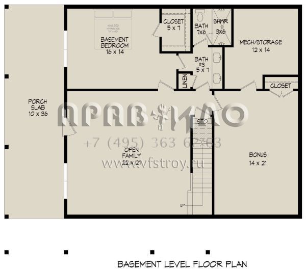 Проект двухэтажного дома без гаража в стиле Шале S5-190 (940-00965)