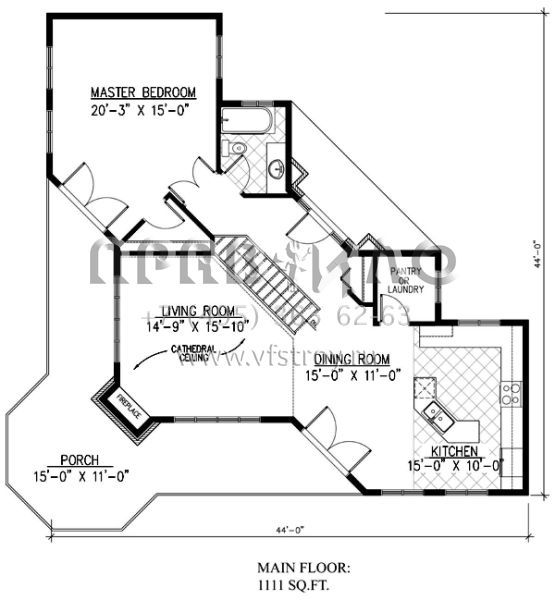 Проект одноэтажного дома без гаража в современном стиле S5-206 (1785-00111)