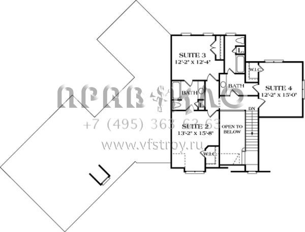 Проект двухэтажного дома с гаражом на две машины в английском стиле S5-277 (3323-00226)