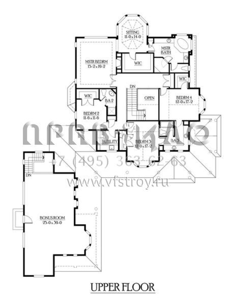 Проект двухэтажного дома с гаражом на три и более машин в стиле Ранчо S5-458 (341-00283)