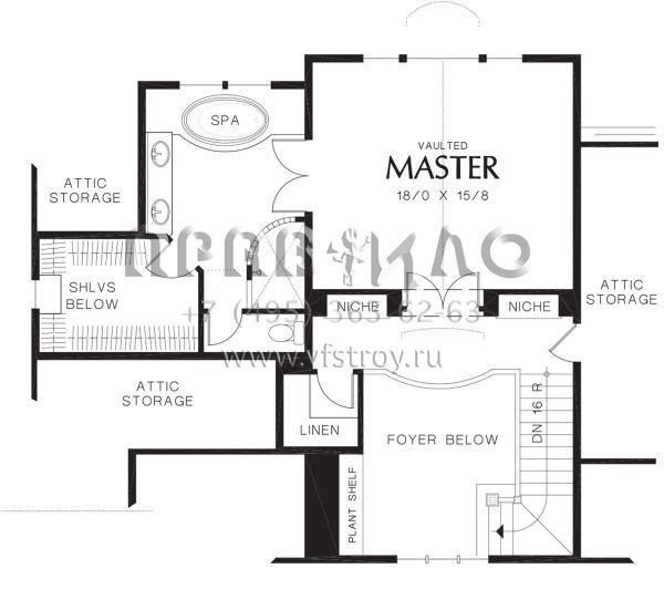 Проект двухэтажного дома с гаражом на две машины в стиле Ранчо S5-234 (2559-00314)
