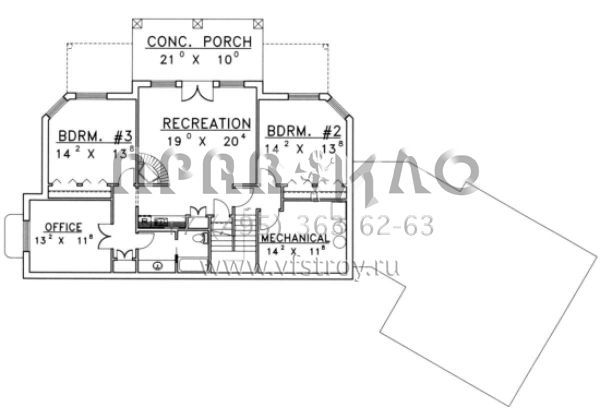 Проект одноэтажного дома с гаражом на две машины в скандинавском стиле S5-314 (039-00189)