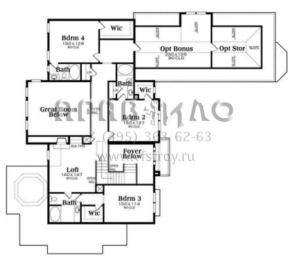Проект двухэтажного дома с гаражом на три и более машин в английском стиле S5-393 (009-00252)