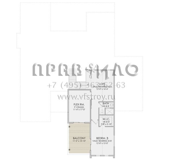 Проект двухэтажного дома с гаражом на три и более машин в современном стиле S5-309 (6422-00057)