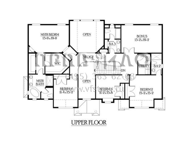 Проект двухэтажного дома с гаражом на три и более машин в американском стиле S5-352 (341-00151)