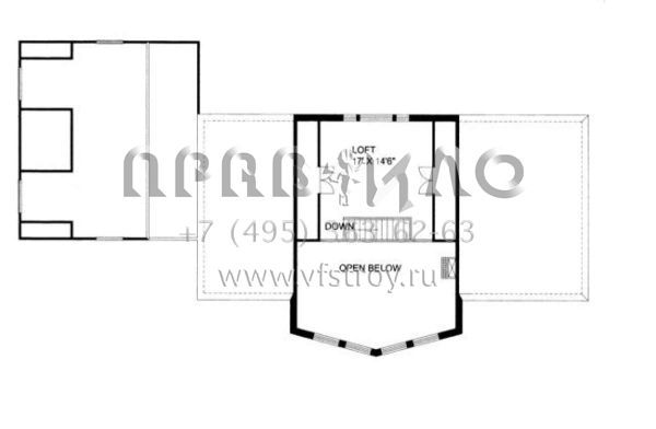 Проект двухэтажного дома с гаражом на три и более машин в стиле Ранчо S5-202 (039-00138)