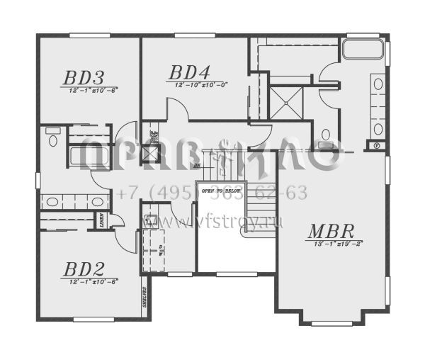 Проект двухэтажного дома с гаражом на две машины в американском стиле S5-246 (5244-00014)