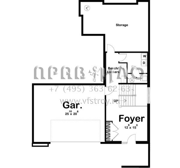Проект двухэтажного дома с гаражом на две машины в современном стиле S5-249 (963-00159)