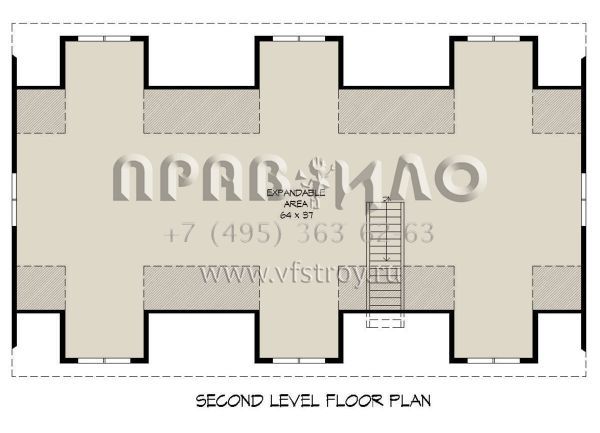 Проект двухэтажного дома с гаражом на три и более машин в классическом стиле S5-101 (940-00287)