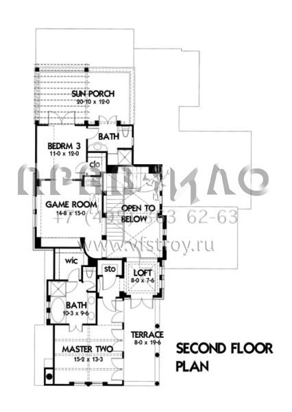 Проект двухэтажного дома с гаражом на две машины в американском стиле S5-311 (9401-00072)