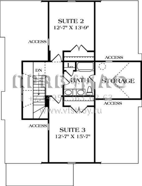 Проект двухэтажного дома с гаражом на две машины в современном стиле S5-228 (3323-00075)