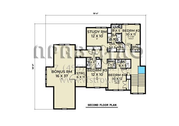 Проект двухэтажного дома с гаражом на три и более машин в современном стиле S5-437 (2464-00119)