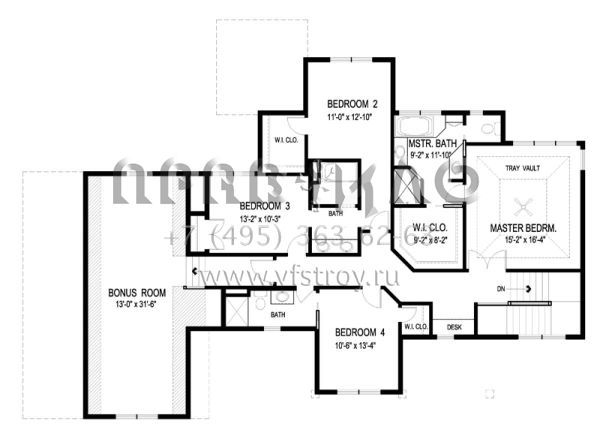 Проект двухэтажного дома с гаражом на три и более машин в американском стиле S5-316 (036-00216)