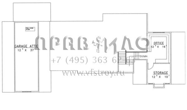Проект двухэтажного дома с гаражом на три и более машин в скандинавском стиле S5-434 (039-00328)